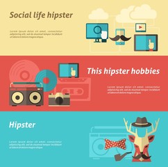 Hipster Banner Set