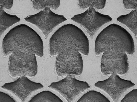 Esgrafiado en blanco y negro