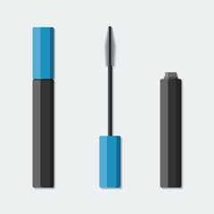mascara in flat style. Vector