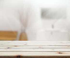 Table Top And Blur Interior Background