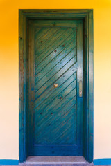 The vintage entrance door