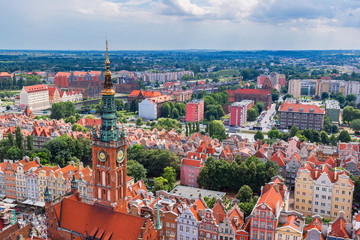 Fototapeta premium Gdansk, aerial view, Poland