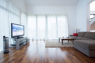 Plasma television in drawing room