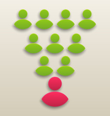 Concept of working together team, people icon