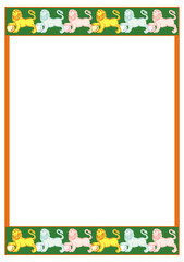 Obraz premium Frame with lions