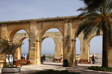 Fototapeta na wymiar Jardin supérieur de Barrakka - Valletta