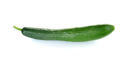Fresh cucumber on white background