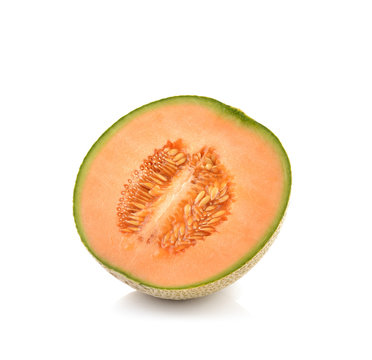 cantaloupe melon isolated  on white background