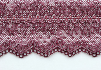 The macro shot of the purple lace texture material