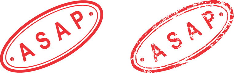 asap stamp sticker in vector format very easy to edit