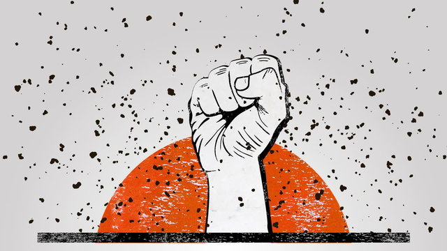 Powerful fist animation. Perfect for any force concepts.