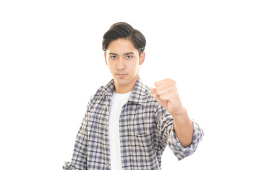 Naklejka premium 笑顔の男性