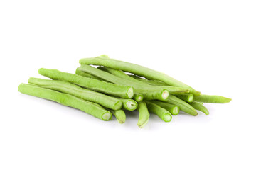 Yardlong bean isolated on the white background