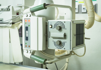 X-Ray system machine in contemporary medical center