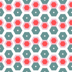 colorful trendy geometric hexagon seamless background