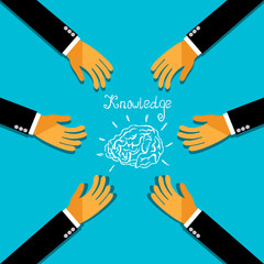 creative, brain, sign, businessman, hands, brainstorming