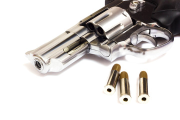 Revolvers isolated on white background