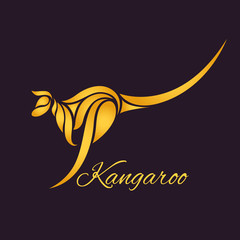 kangaroo logo vector