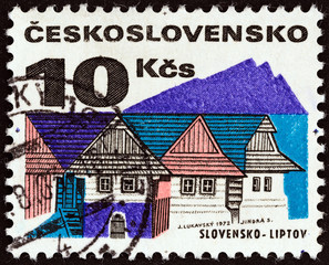Wooden houses, Liptov (Czechoslovakia 1972)