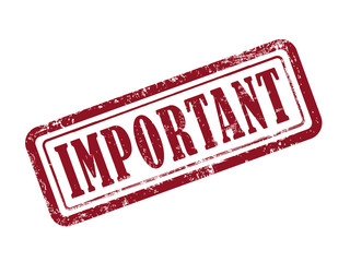 stamp important in red text on white