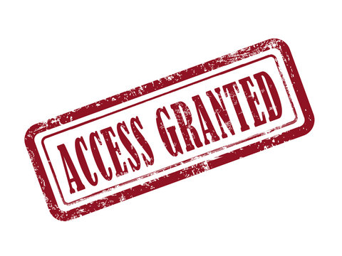 stamp access granted in red