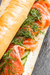 Sandwich with salmon