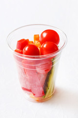 fresh vegetables for snack