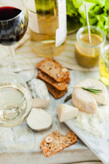Assorted Cheese Plate with vegetables