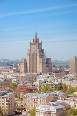 Obraz premium Panoramic view on top of the tall building of the Ministry of Fo