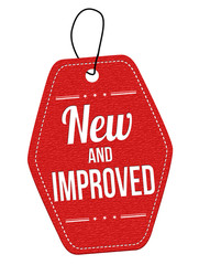 New and improved label or price tag