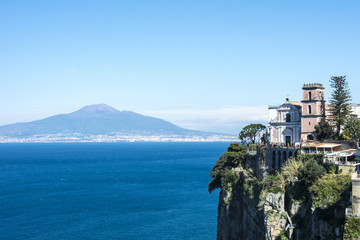 views of Vesuvius and the Church of the Annunciation