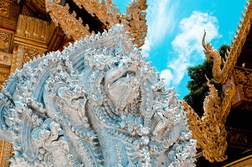 Fototapeta premium The stucco Phraya Nak in lamphun Thailand