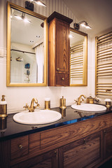 Bathroom interior with mirror