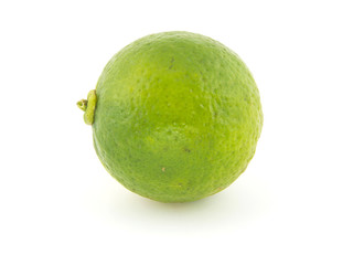 Fresh lime and slice, Isolated on white background