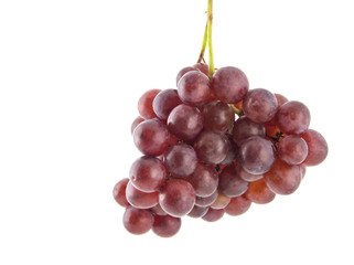 Red grape isolated on white