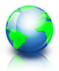 Earth planet globe icon.