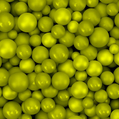 Abstract vector background with various balls. Spheric pattern.