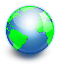 Earth planet globe icon.