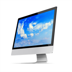 Modern flat screen computer monitor.
