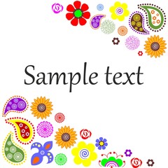 
the Illustration dedicated to the beautiful flower ornament .