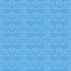 Vector seamless pattern of elegant flourishes