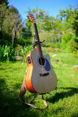 Classical guitar in the garden