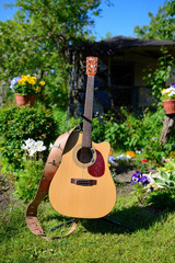 Classical guitar in the garden