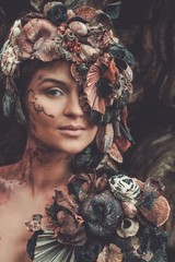 Nymph woman in a magical woman