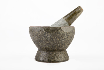 Mortar on white background.