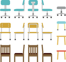 椅子、オフィスチェア、スツール