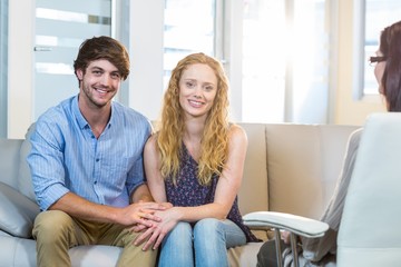 Psychologist and happy couple