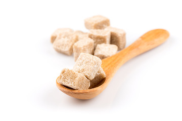 brown sugar in a wooden spoon