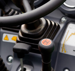 Interior of agricultural vehicle