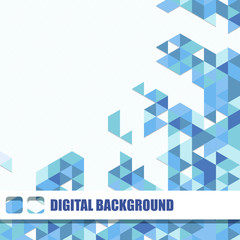 Fototapeta premium Vector background of different color triangles